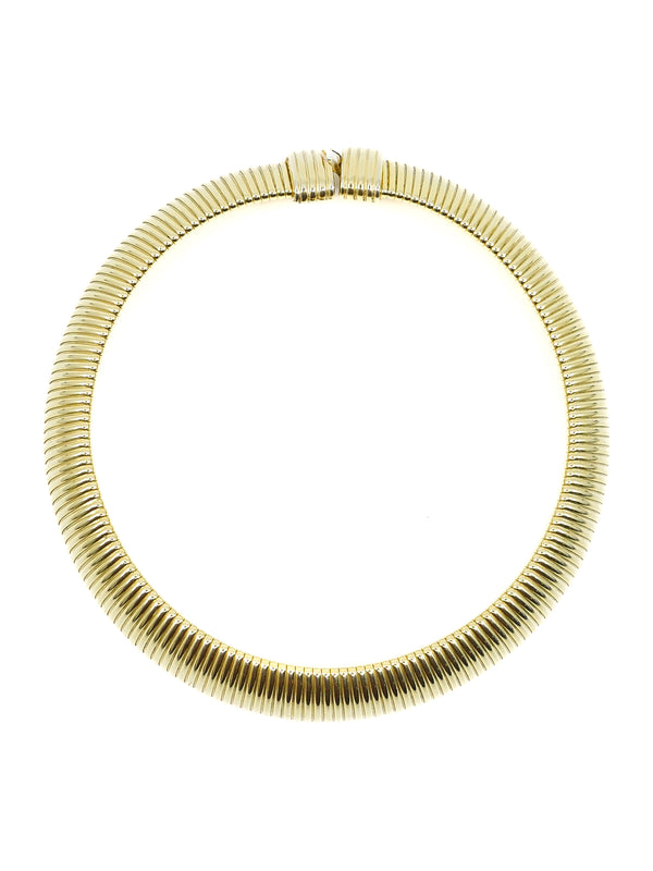 Goldtone Ribbed Collar Accessory arcadeshops.com