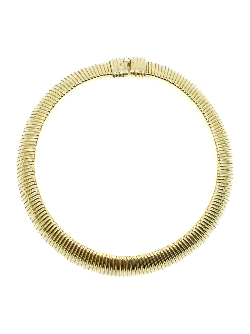 Goldtone Ribbed Collar Accessory arcadeshops.com