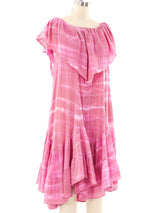 Tie Dye Gauze Ruffle Dress Dress arcadeshops.com