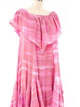 Tie Dye Gauze Ruffle Dress Dress arcadeshops.com