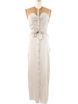 Geoffrey Beene Satin Wrap Gown Dress arcadeshops.com