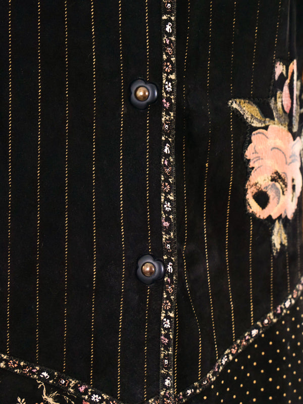 1970's Roberto Cavalli Hand Painted Suede Coat Jacket arcadeshops.com