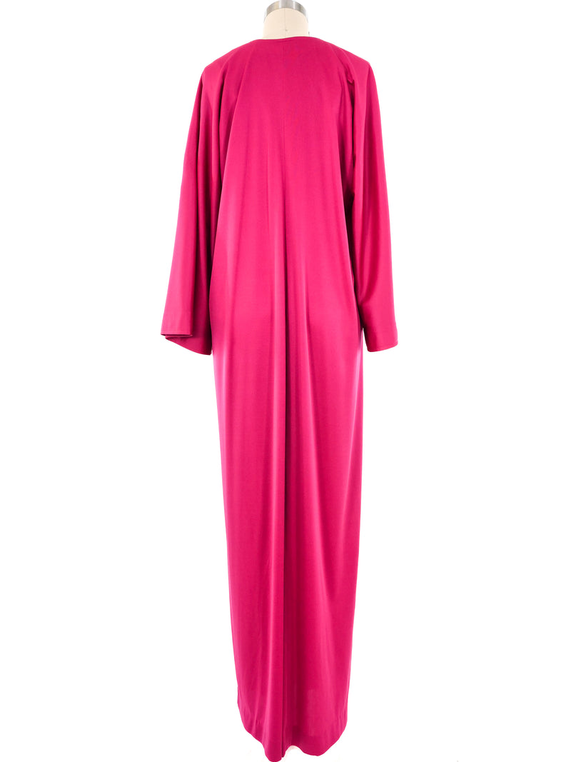 Halston IV Fuchsia Jersey Caftan Dress arcadeshops.com