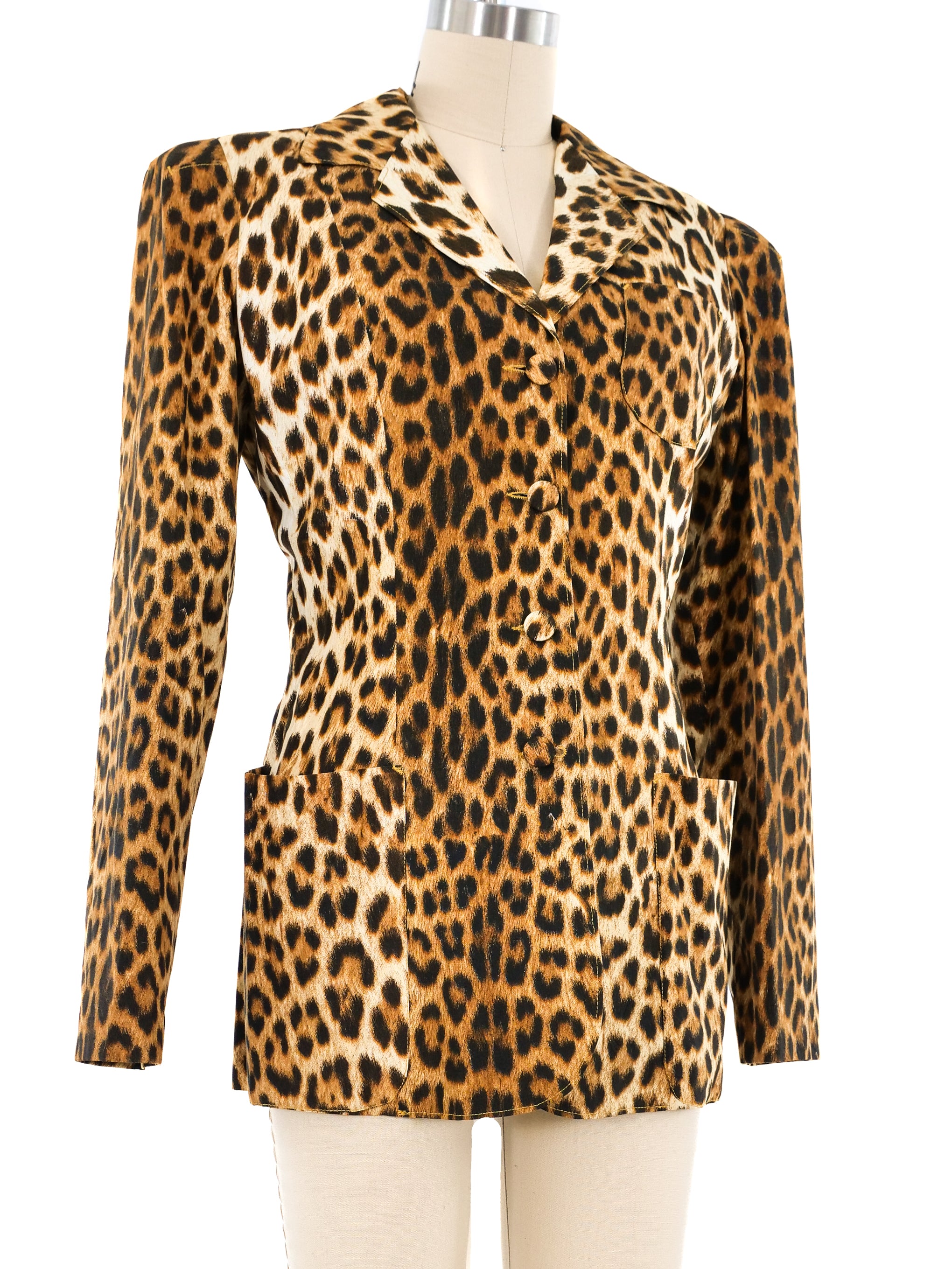 Jean Paul Gaultier Leopard Printed Jacket