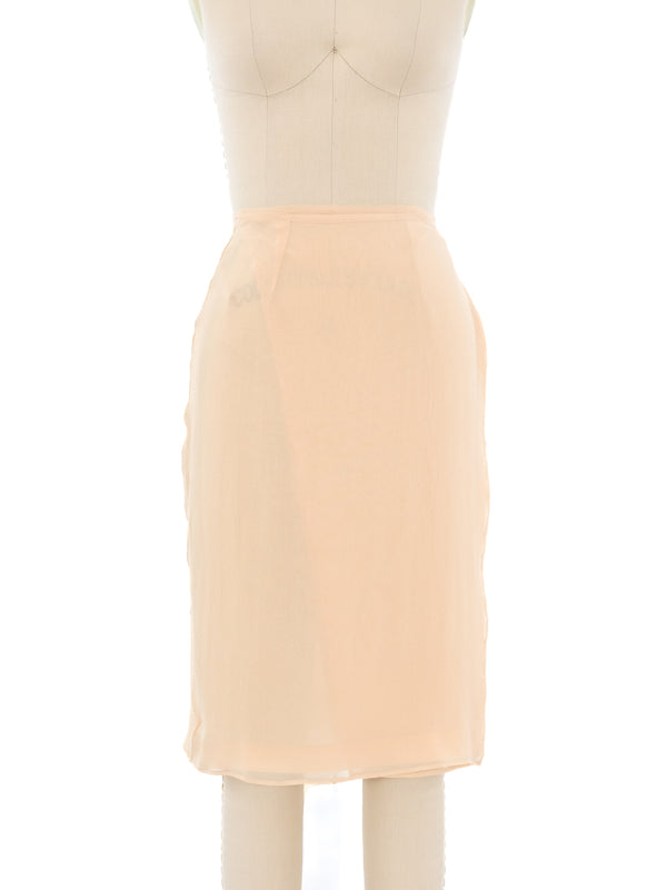 Thierry Mugler Chiffon Wrap Skirt Bottom arcadeshops.com