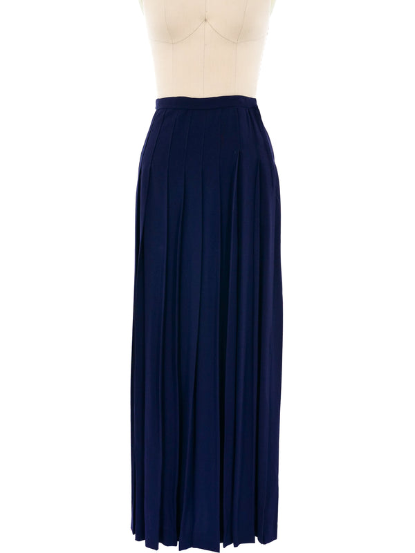 Yves Saint Laurent Pleated Maxi Skirt Bottom arcadeshops.com