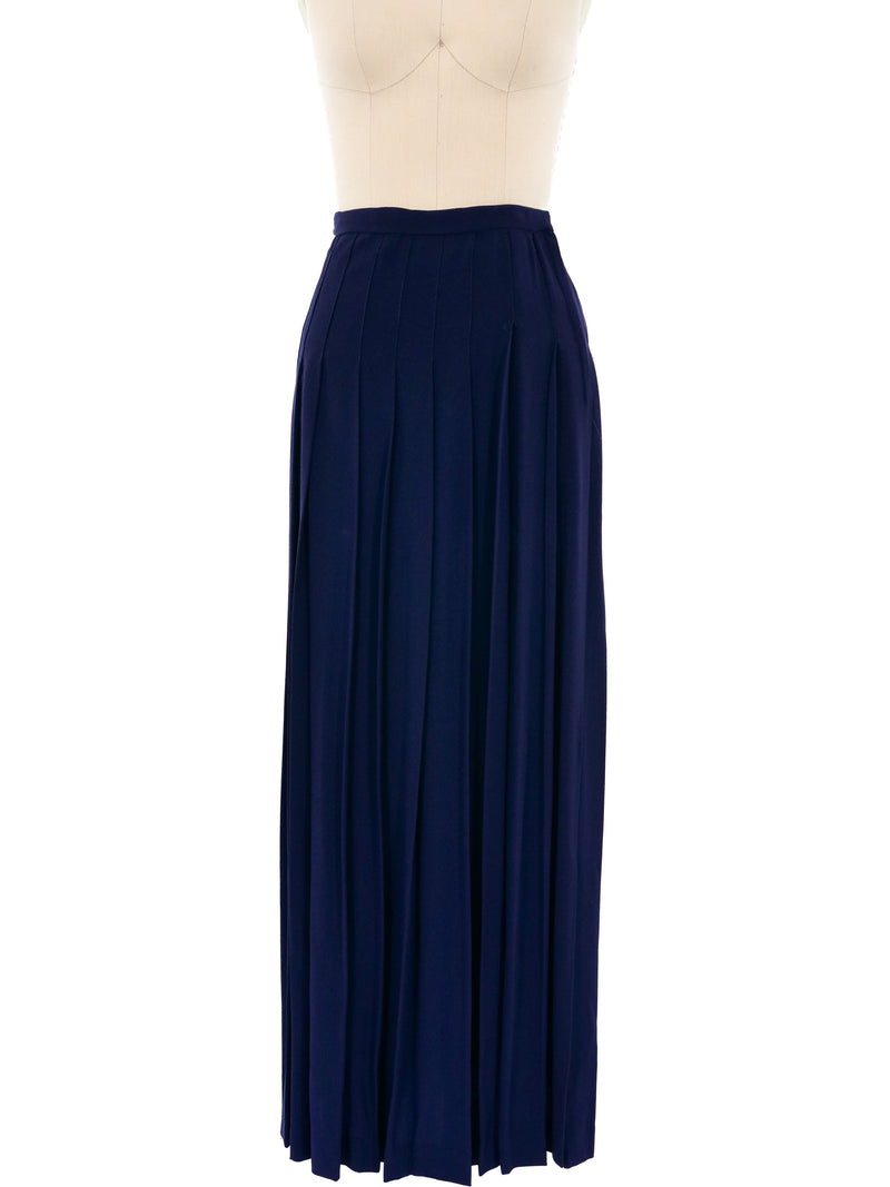 Yves Saint Laurent Pleated Maxi Skirt Bottom arcadeshops.com
