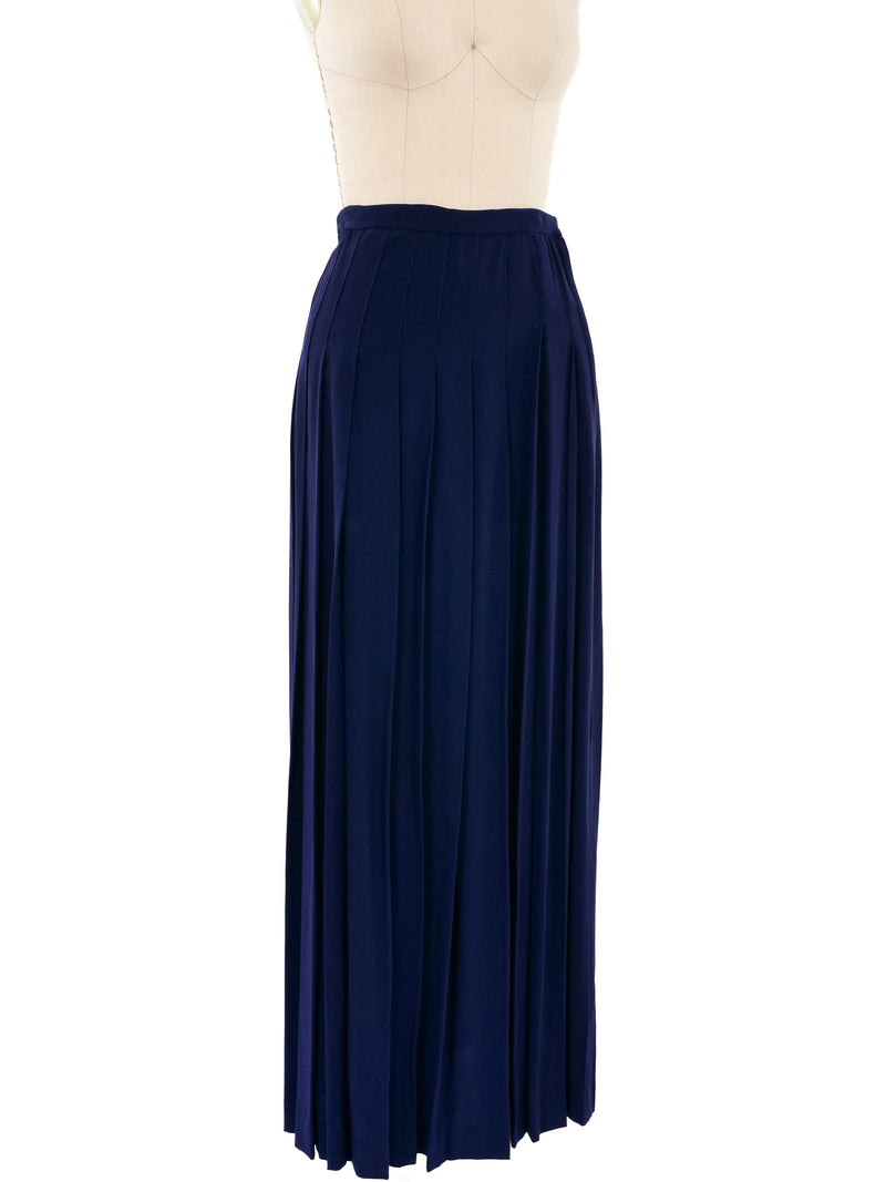 Yves Saint Laurent Pleated Maxi Skirt Bottom arcadeshops.com