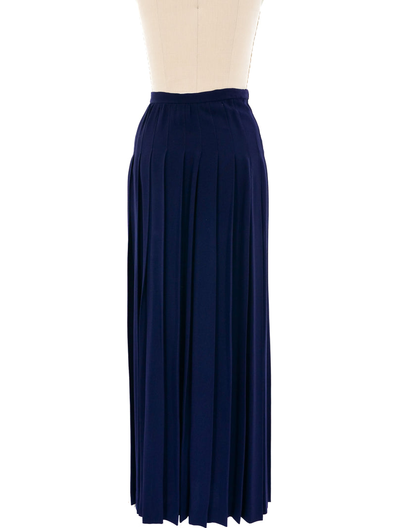 Yves Saint Laurent Pleated Maxi Skirt Bottom arcadeshops.com