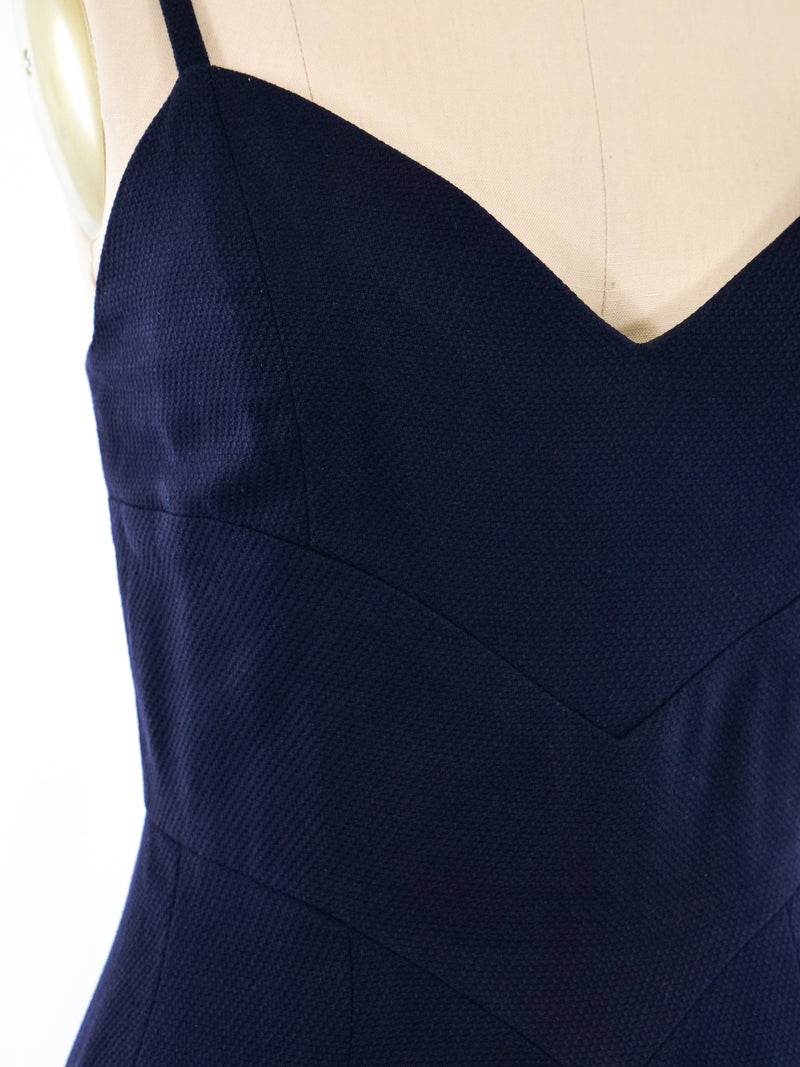 Chanel Navy Pique Tank Dress Dress arcadeshops.com