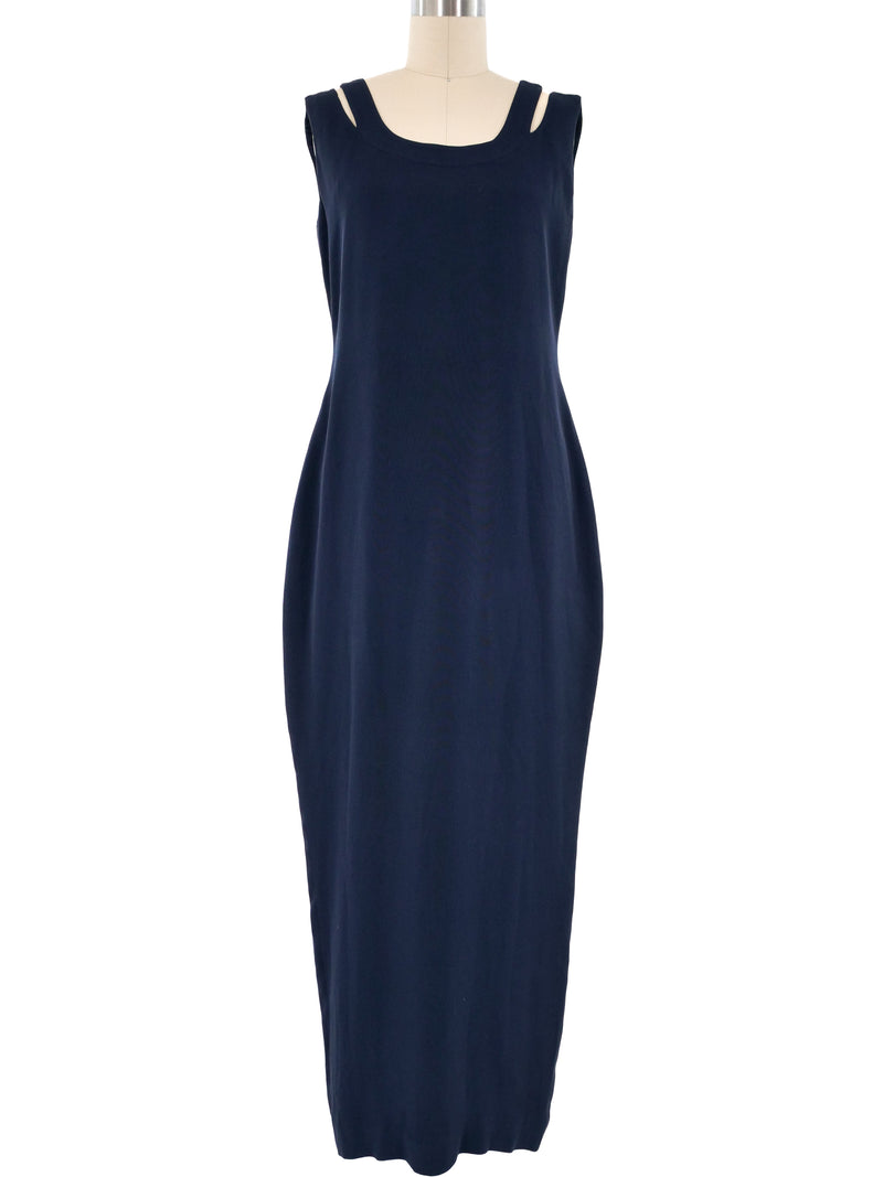 Gianni Versace Navy Gown Dress arcadeshops.com