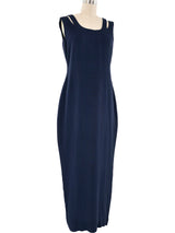 Gianni Versace Navy Gown Dress arcadeshops.com