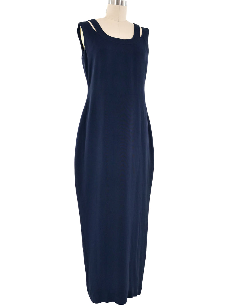 Gianni Versace Navy Gown Dress arcadeshops.com