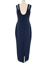 Gianni Versace Navy Gown Dress arcadeshops.com