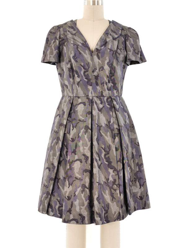 Prada Camouflage Printed Silk Dress Dress arcadeshops.com