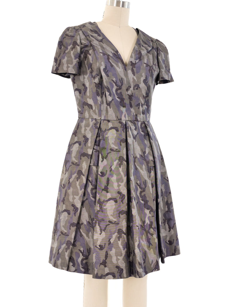 Prada Camouflage Printed Silk Dress Dress arcadeshops.com