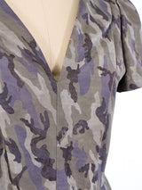 Prada Camouflage Printed Silk Dress Dress arcadeshops.com