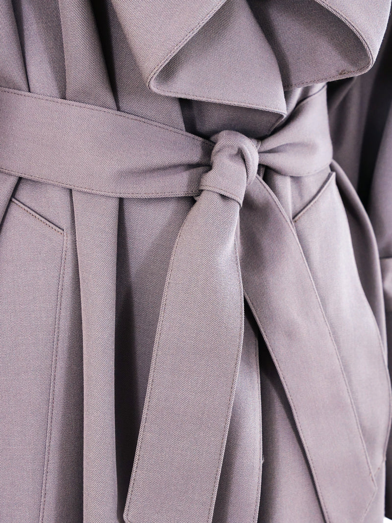 Claude Montana Grey Trench Coat Outerwear arcadeshops.com