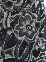 Thierry Mugler Floral Denim Skirt Bottom arcadeshops.com