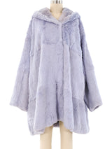 Lavender Sheared Rabbit Fur Coat Outerwear arcadeshops.com