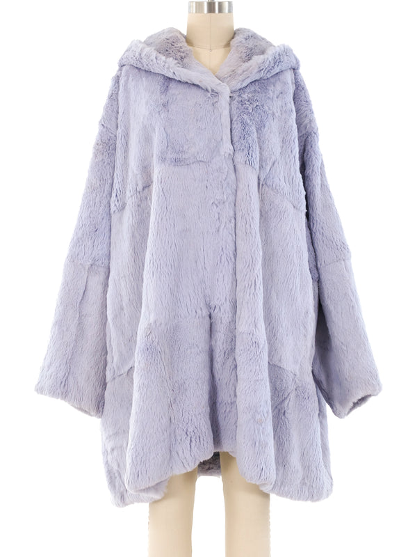 Lavender Sheared Rabbit Fur Coat Outerwear arcadeshops.com