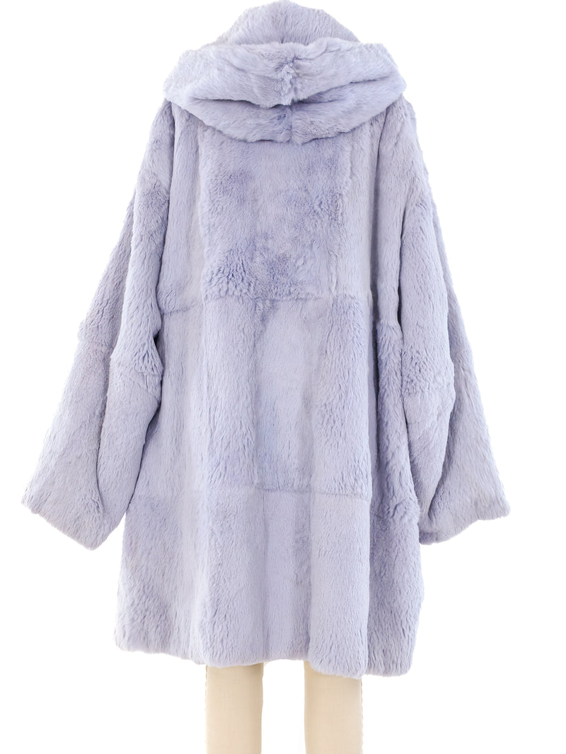 Lavender Sheared Rabbit Fur Coat Outerwear arcadeshops.com