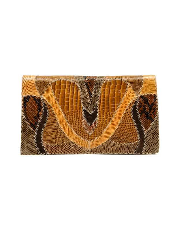 Furst and Mooney Patchwork Envelope Clutch Accessory arcadeshops.com