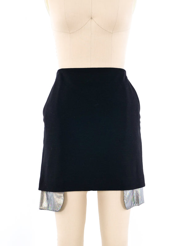 Helmut Lang Metallic Panel Mini Skirt Bottom arcadeshops.com