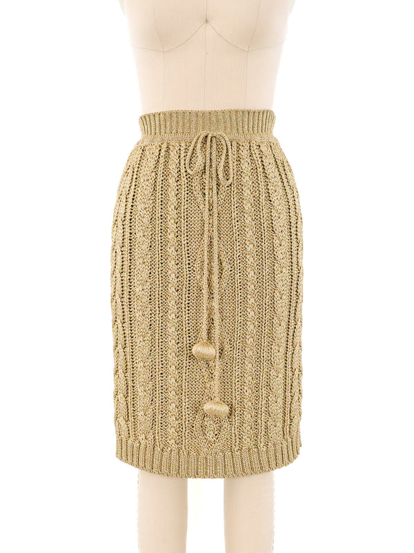 Moschino Metallic Knit Skirt Bottom arcadeshops.com