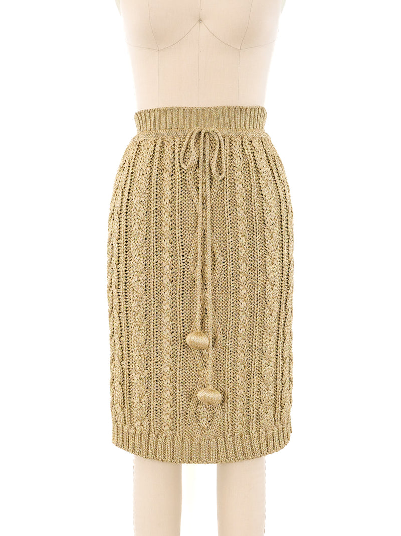Moschino Metallic Knit Skirt Bottom arcadeshops.com