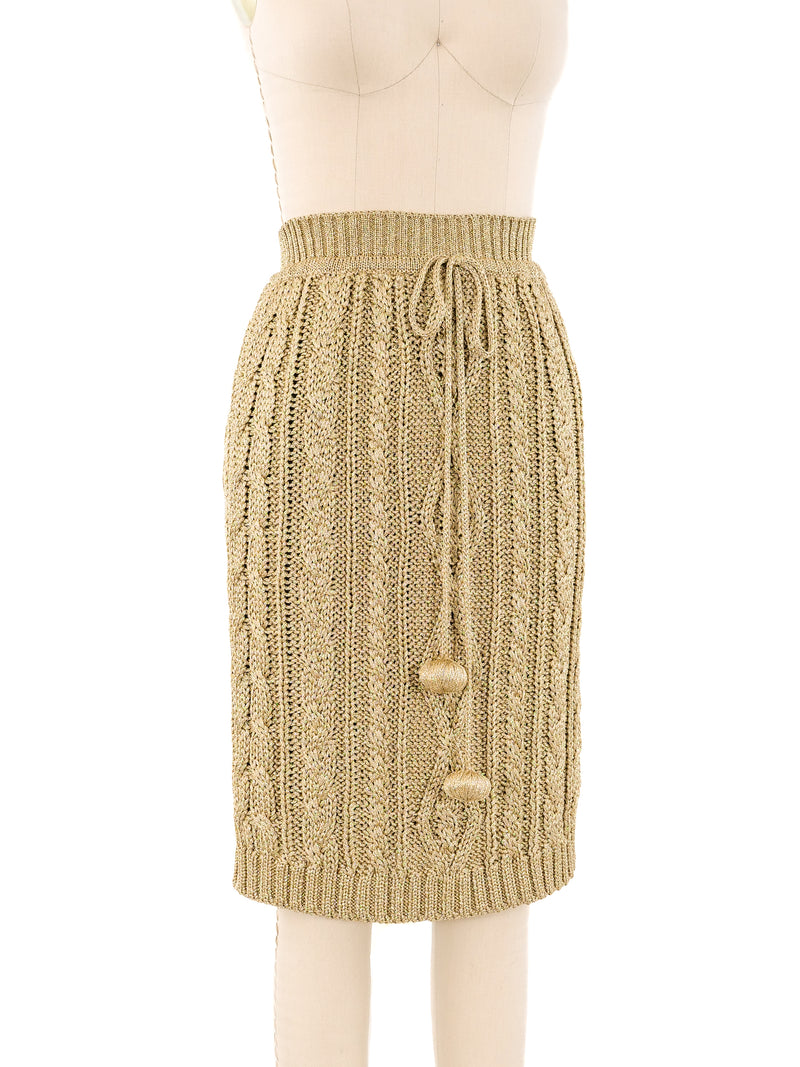 Moschino Metallic Knit Skirt Bottom arcadeshops.com