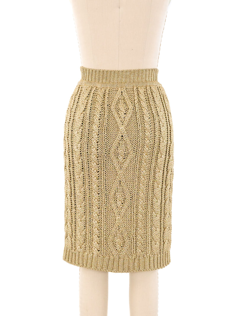 Moschino Metallic Knit Skirt Bottom arcadeshops.com
