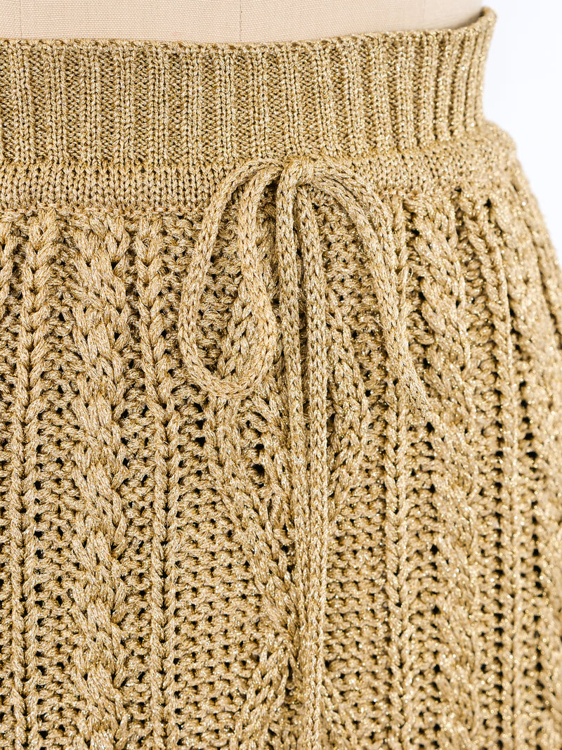 Moschino Metallic Knit Skirt Bottom arcadeshops.com