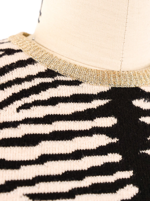 Valentino Zebra Knit Top Top arcadeshops.com