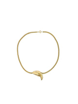 Christian Dior Goldtone Feather Pendant Choker Accessory arcadeshops.com
