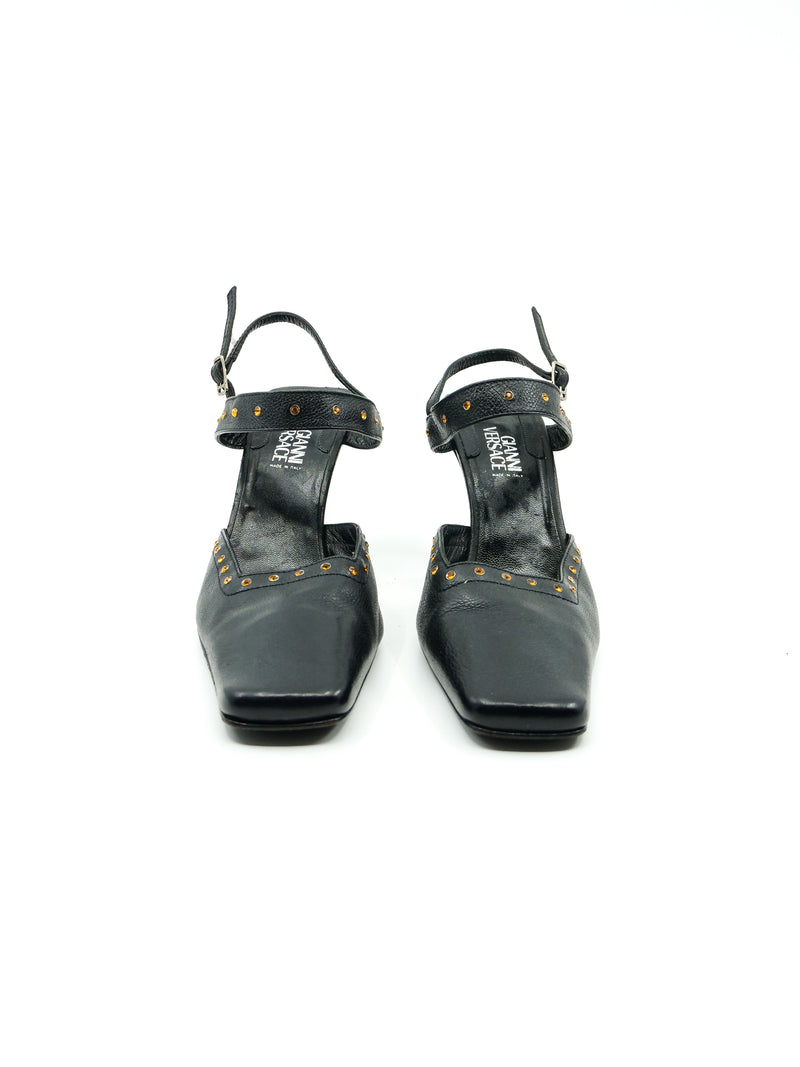 Gianni Versace Rhinestone Embellished Pumps, 39.5 Accessory arcadeshops.com