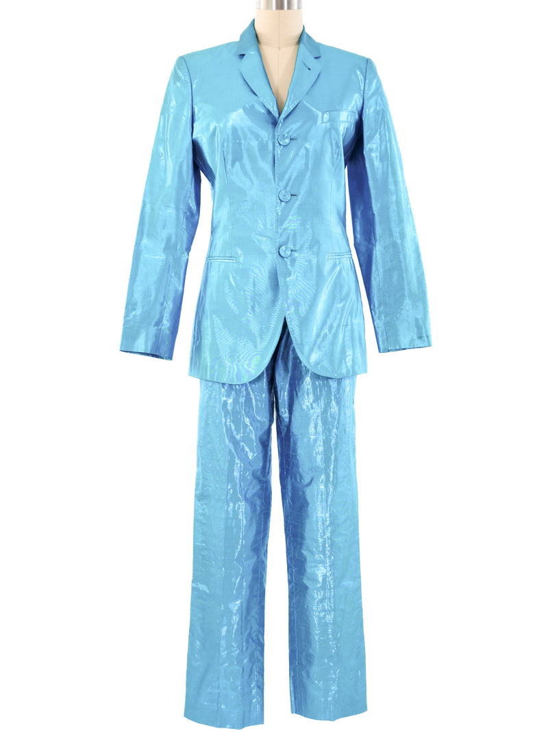 Jean Paul Gaultier Turquoise Pant Suit Suit arcadeshops.com