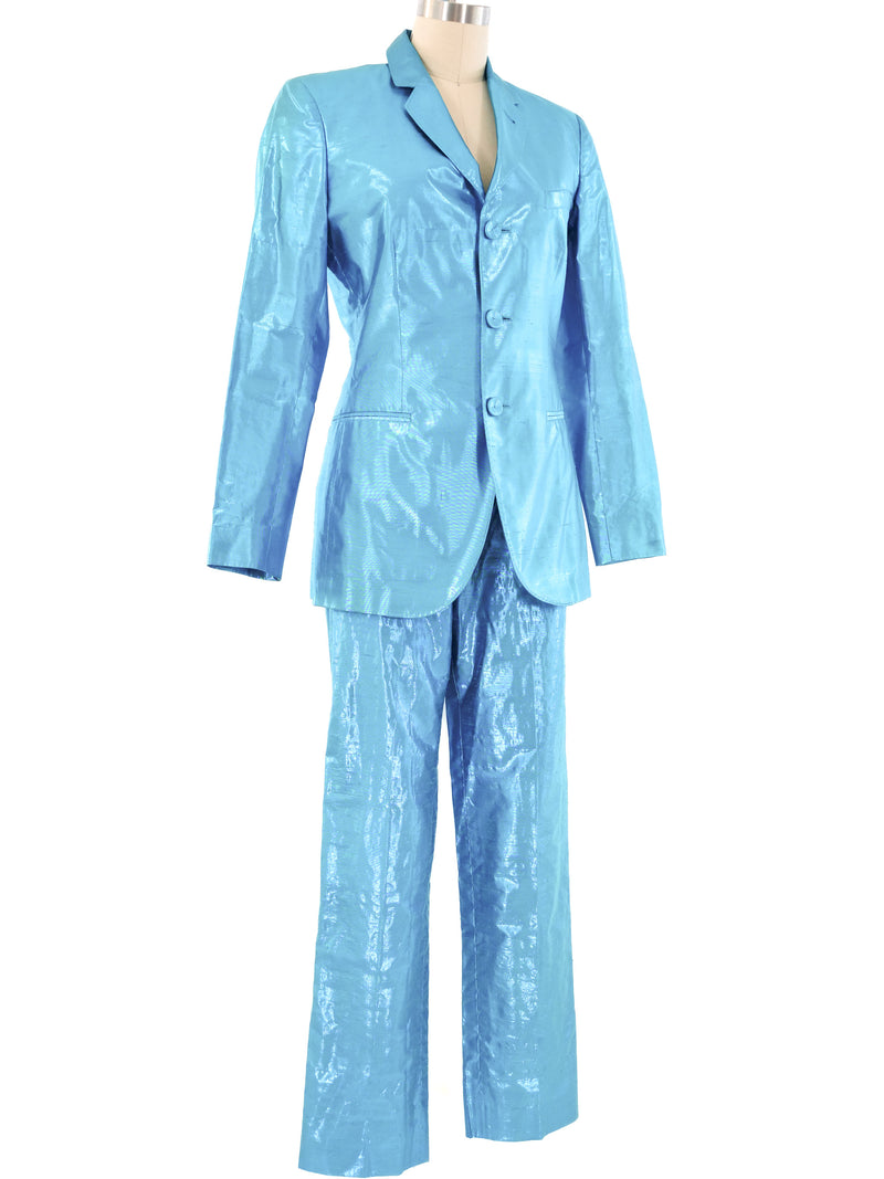 Jean Paul Gaultier Turquoise Pant Suit Suit arcadeshops.com