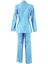 Jean Paul Gaultier Turquoise Pant Suit Suit arcadeshops.com