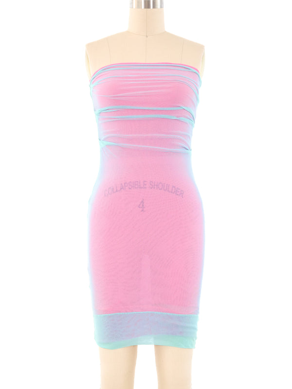 Plein Sud Cotton Candy Mesh Tube Dress Dress arcadeshops.com