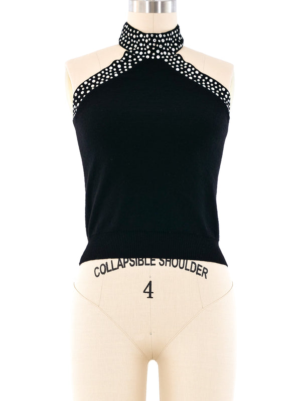 Sonia Rykiel Embellished Knit Halter Top arcadeshops.com