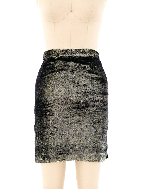 Anne Klein Metallic Mini Skirt Bottom arcadeshops.com