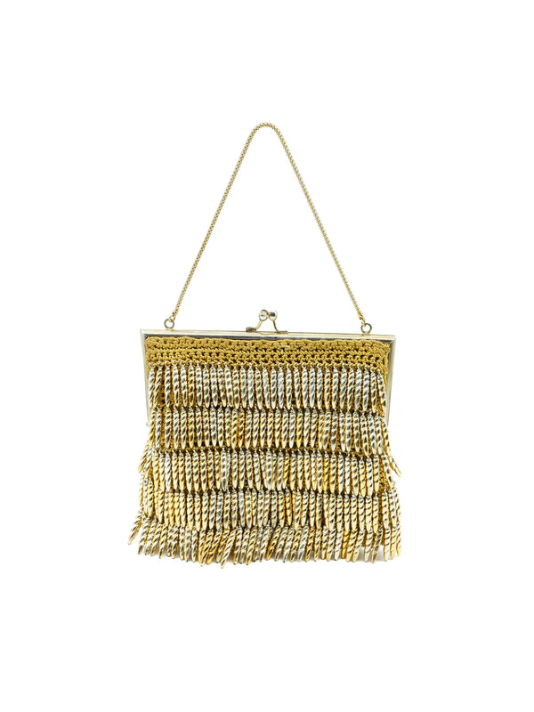 Fringed Kisslock Evening Bag Accessory arcadeshops.com