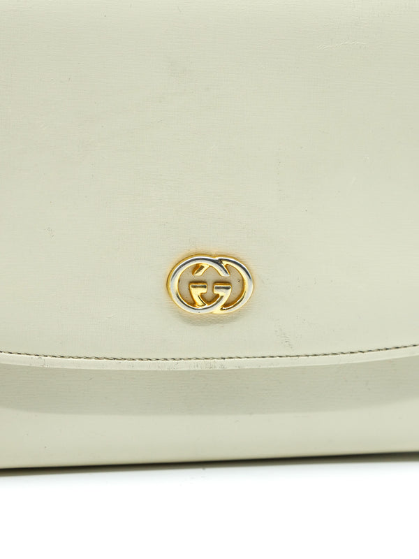 Gucci Ivory Leather Shoulder Bag Accessory arcadeshops.com