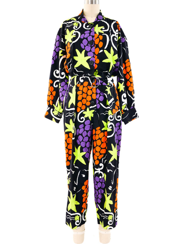 Yves Saint Laurent Printed Jumpsuit Jumpsuit arcadeshops.com