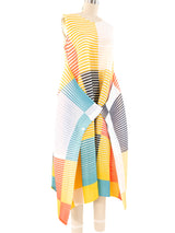 Checker Printed Pleated Dress Dress arcadeshops.com