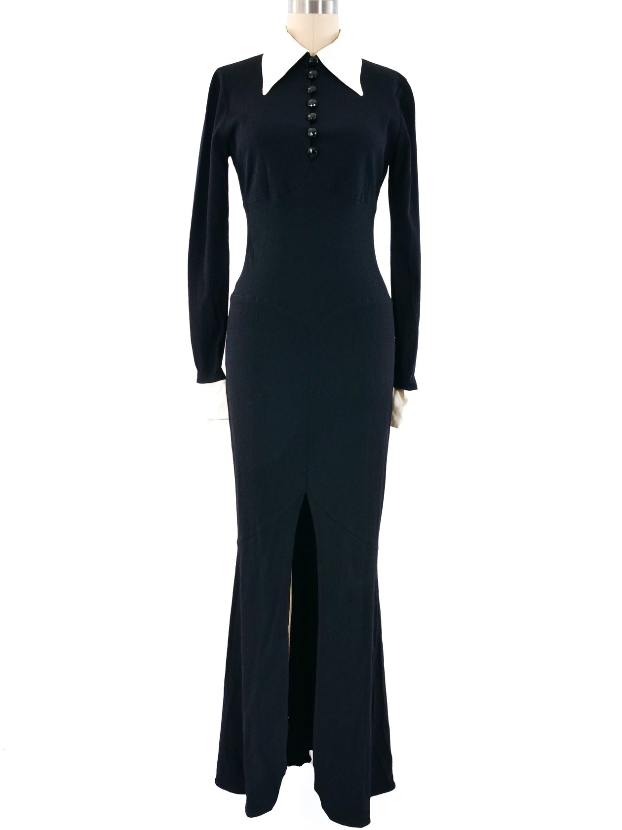Karl Lagerfeld Tuxedo Style Maxi Dress