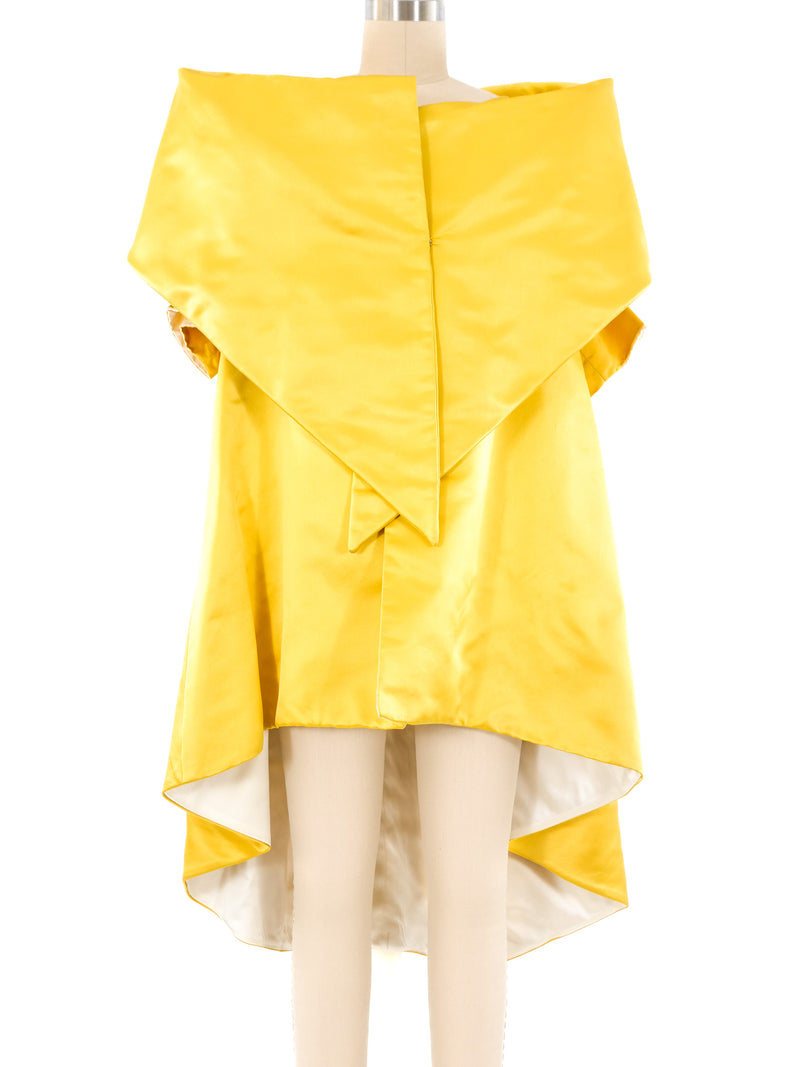 Gold Satin Opera Coat Jacket arcadeshops.com