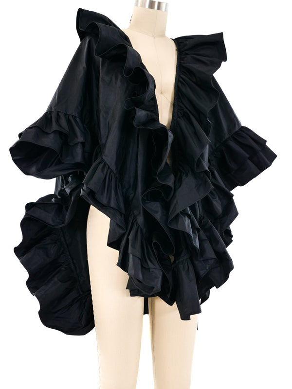Victor Costa Ruffled Shawl Jacket arcadeshops.com
