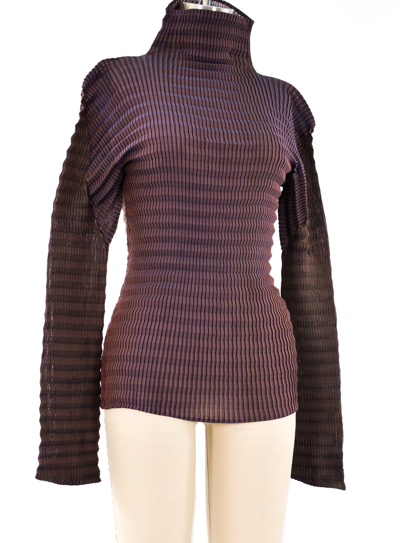 Issey Miyake Corrugated Plisse Top Top arcadeshops.com